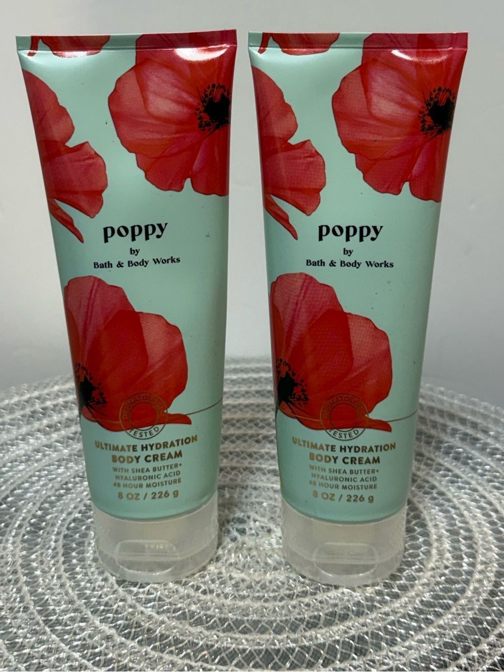 BBW Poppy Body Cream Set of 2 NWT